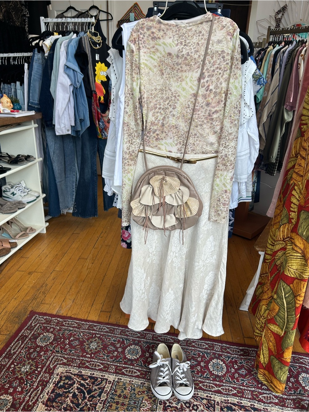 Liz Claiborne Cream A-Line Skirt